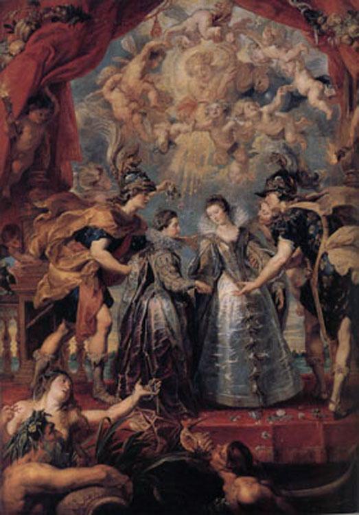 Peter Paul Rubens The Excbange of Princesses (mk01) oil painting image